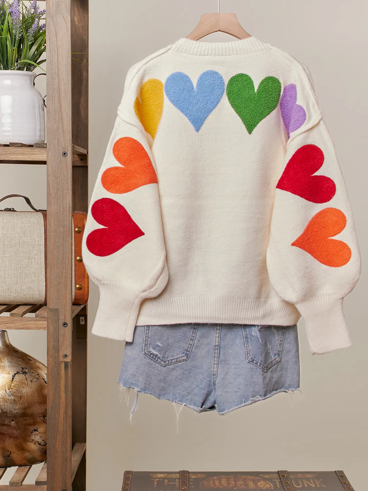 True Colors Heart Patch Sweater