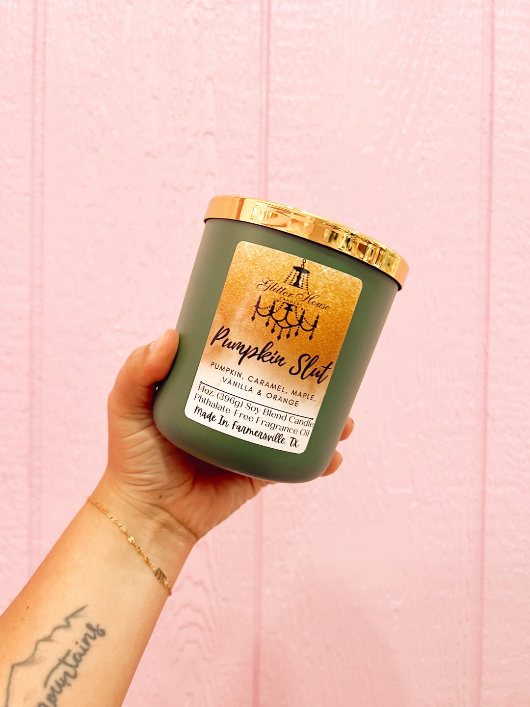 Glitter House Candles Matte Green 14oz Candle