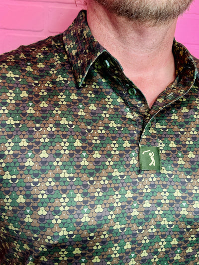 Whale Tail Camo Men’s Polo Shirt