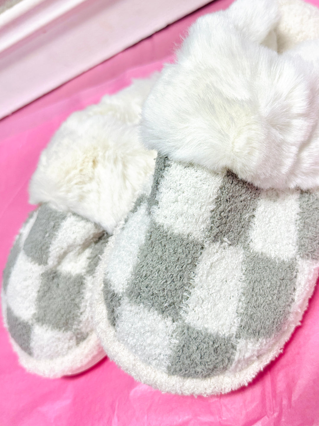 Checkmate Fur Slippers