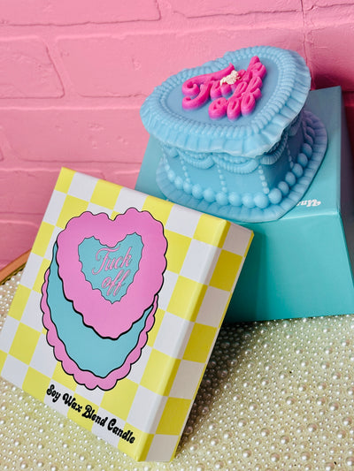 Fuck Off Heart Candle