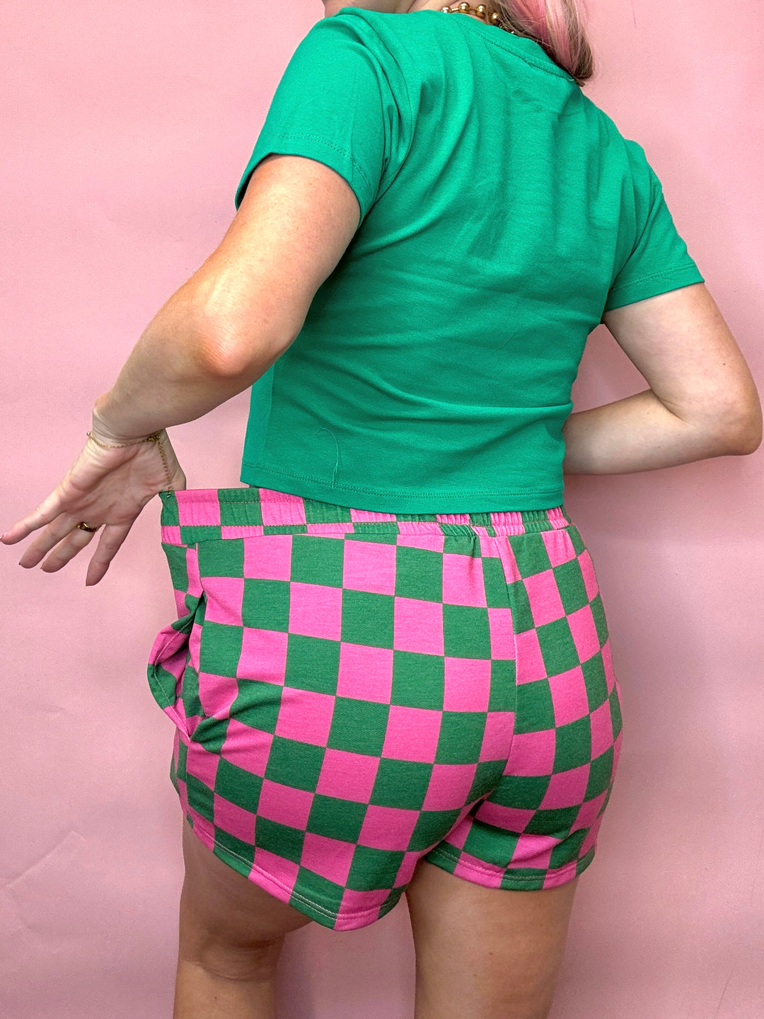 The Jade Checkered Shorts