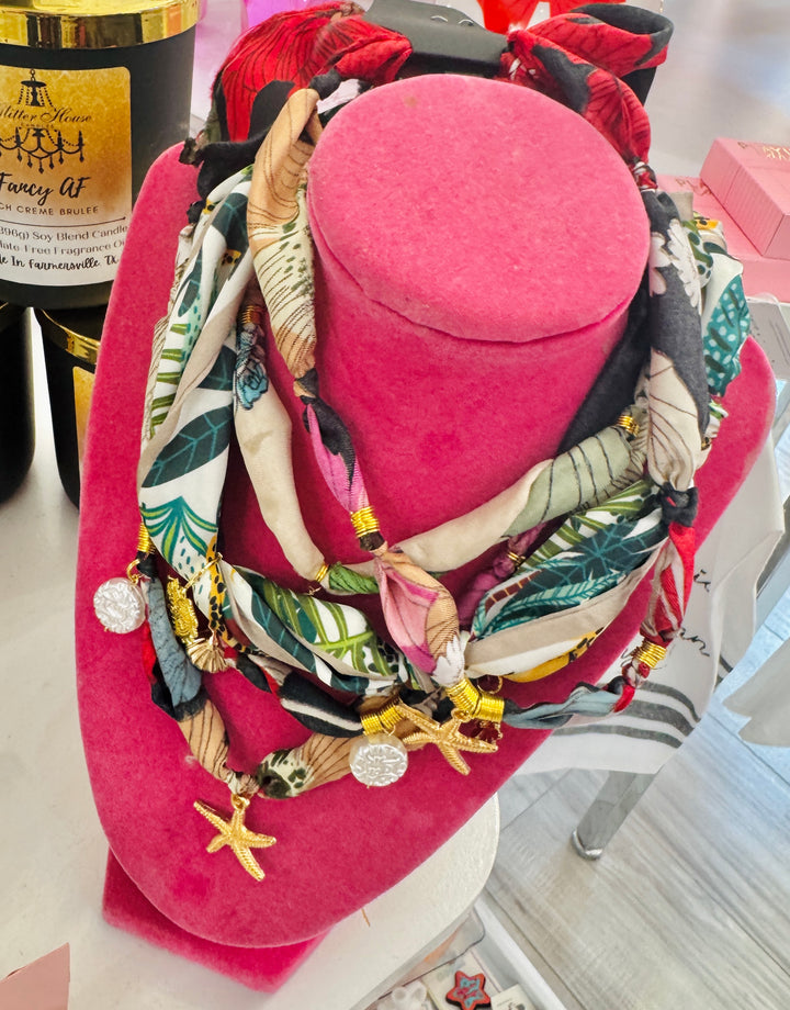 Bandana Scarf Charm Necklace