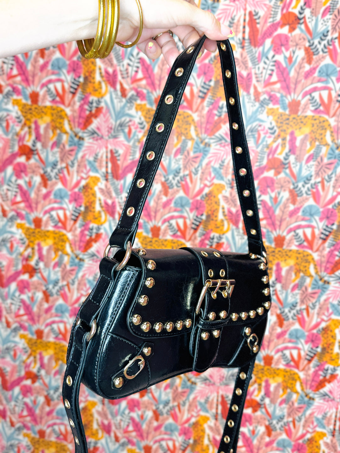 Rivets & Retro Shoulder Bag
