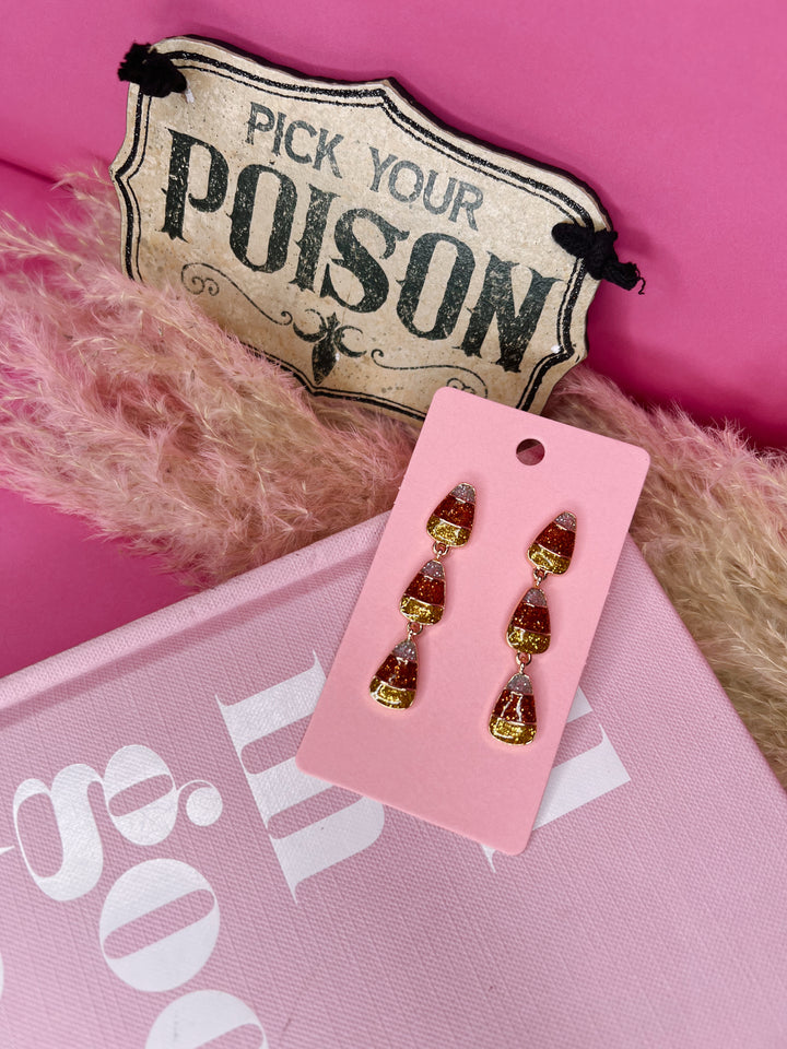 Candy Corn Dangle Earrings