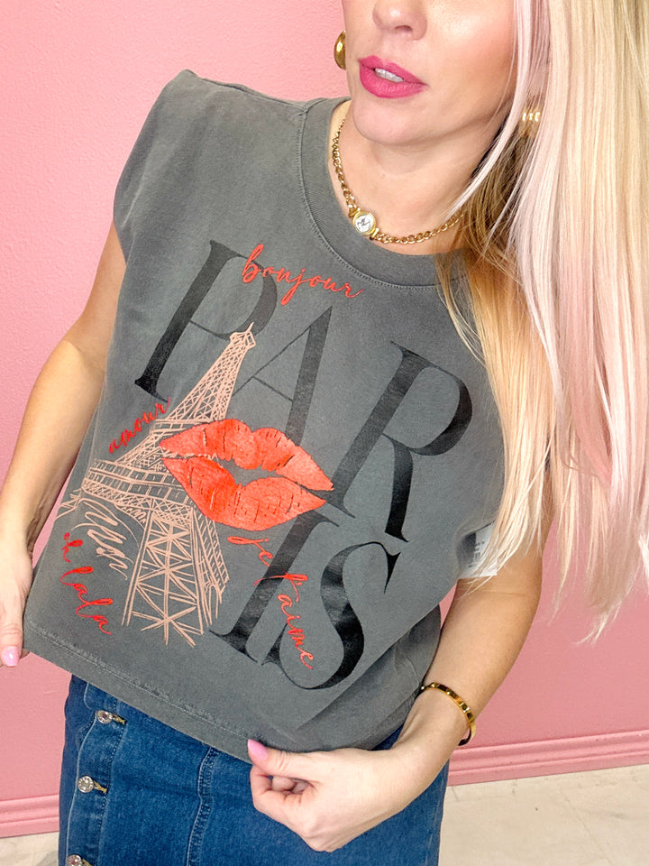 Paris Kiss Muscle Tee