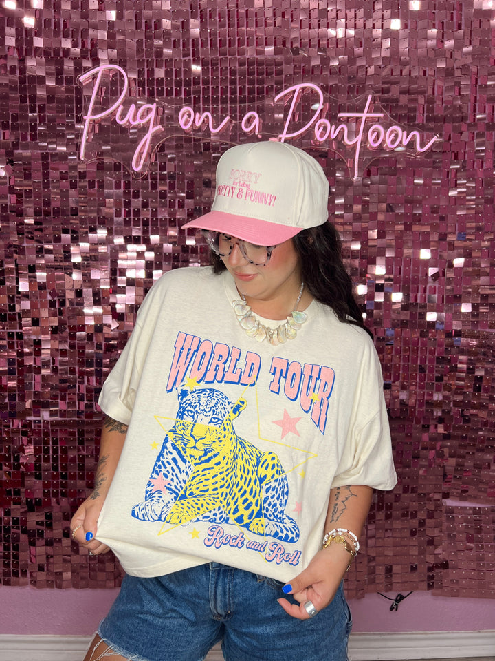 World Tour Leopard Crop Tee