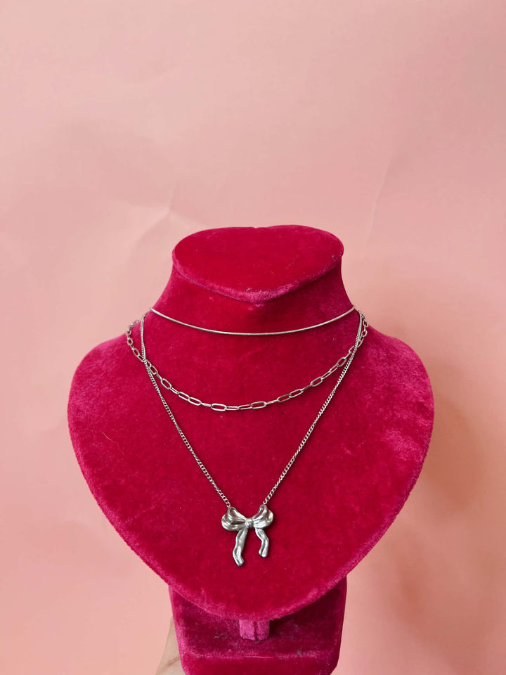 The Elegance Bow Layered Necklace