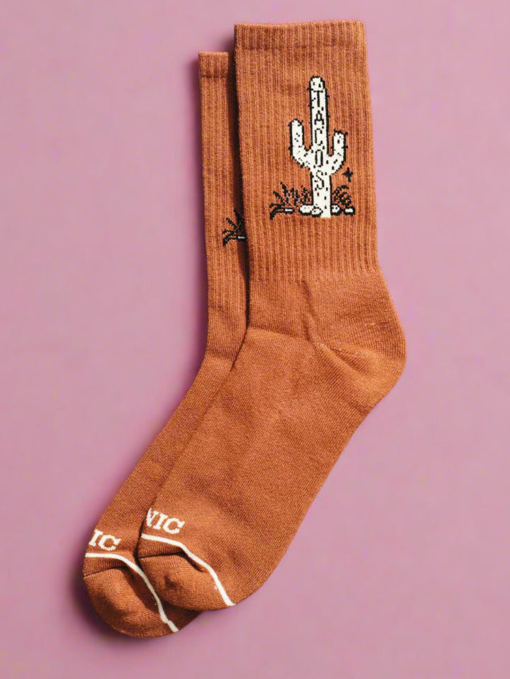 Cactus Taco Western Comfy Crew Socks