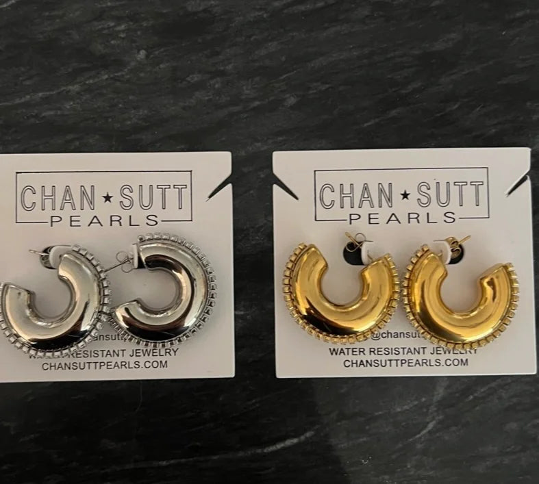 The Cara Rhinestone Hoop Earrings