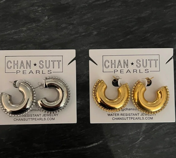 The Cara Rhinestone Hoop Earrings