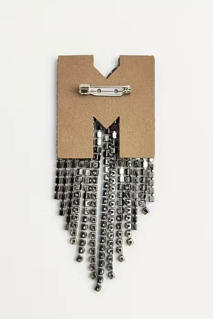 Rainbow Rhinestone Pin Brooch