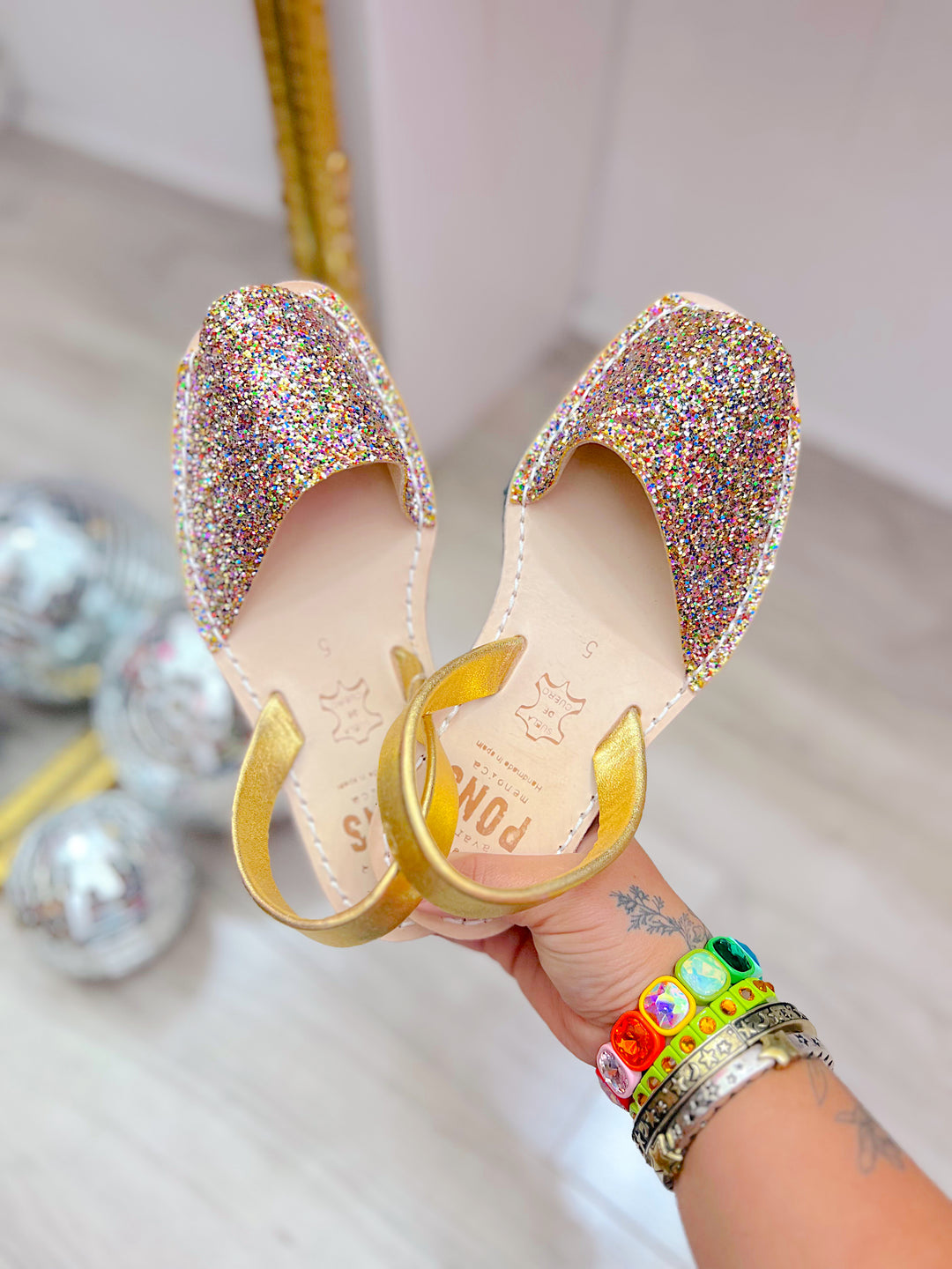 Glitter & Gold Sandals