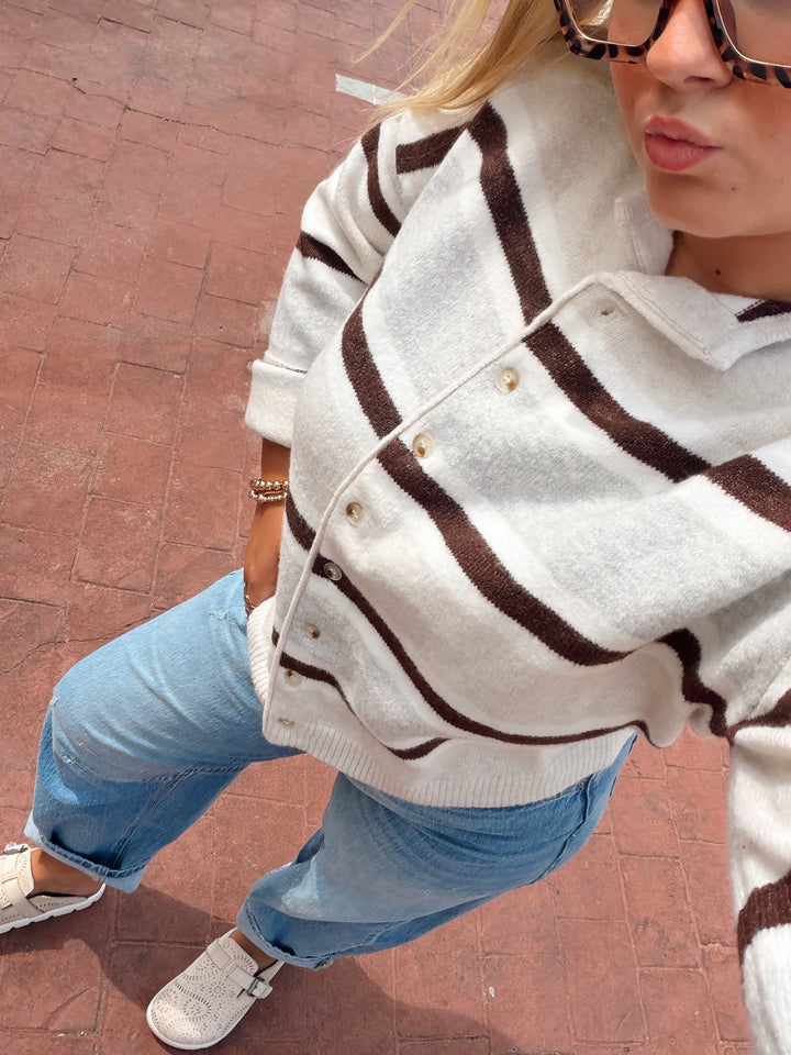 Nantucket Stripe Cardigan