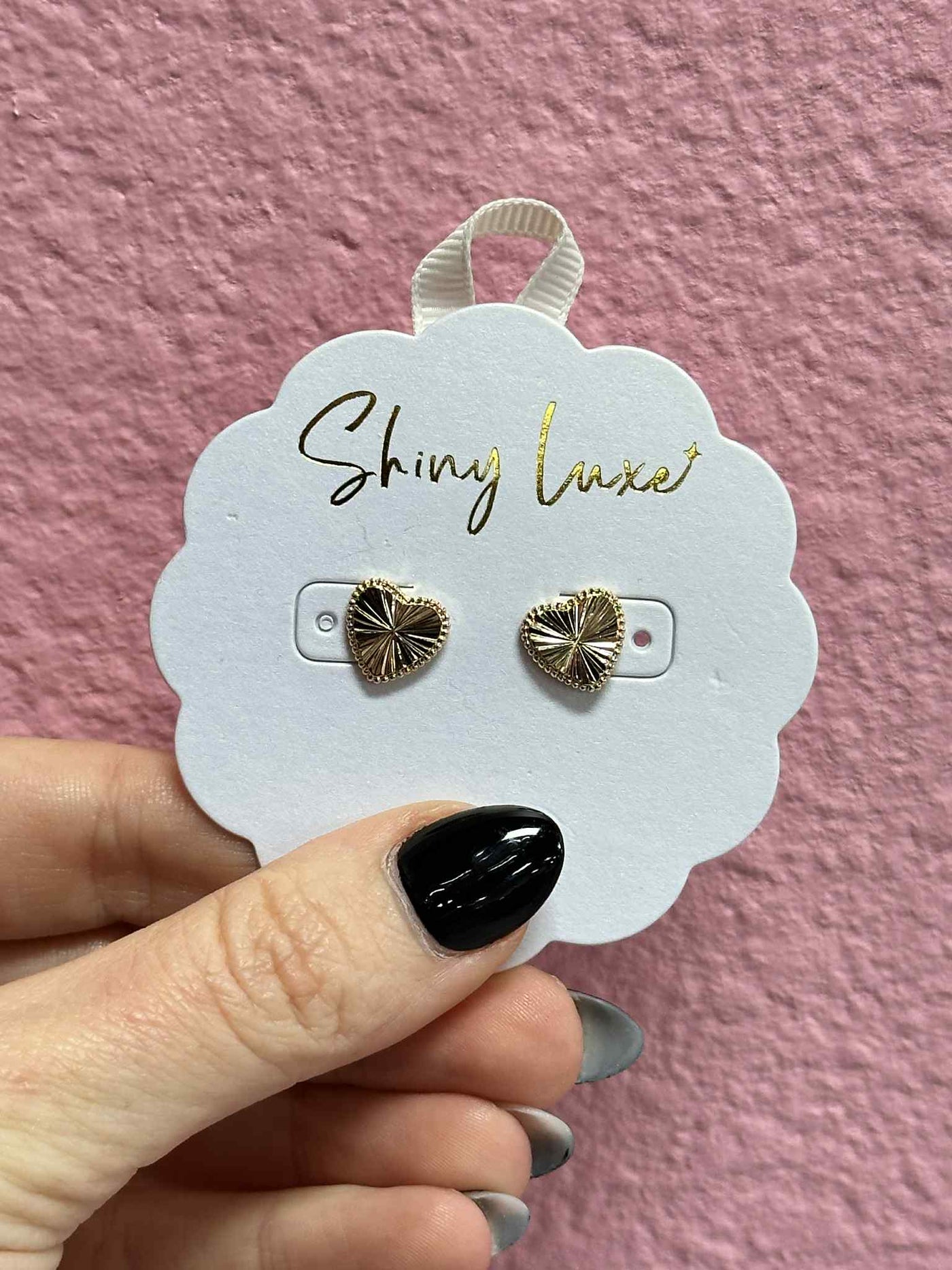 Golden Heart Stud Earring