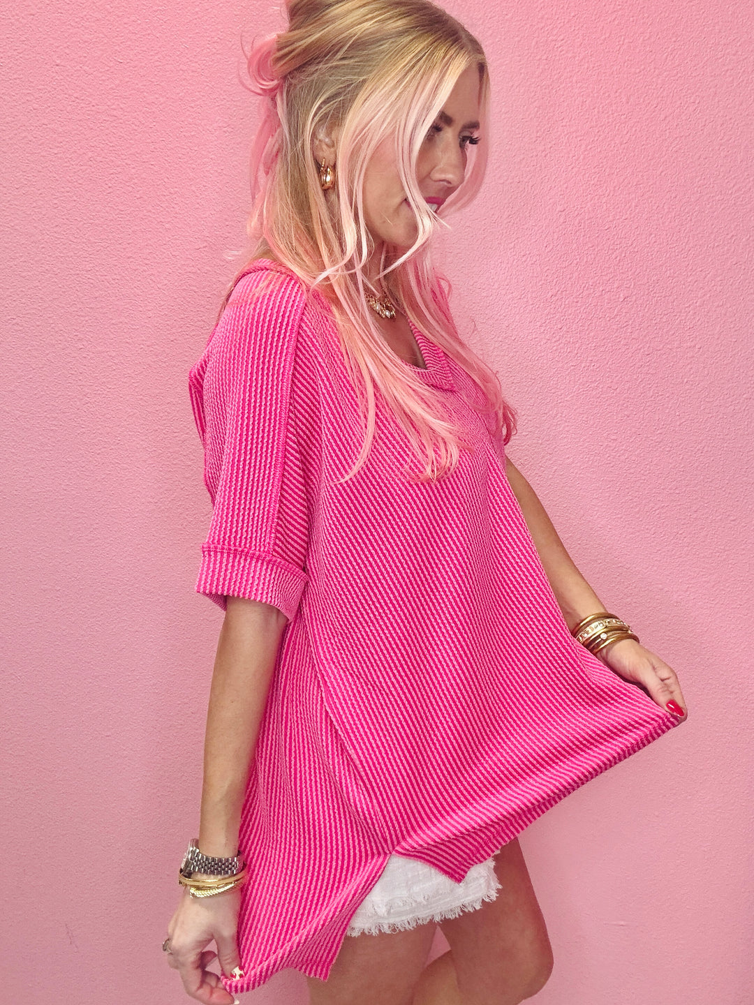 The Brittani Corded Hi-Low Top