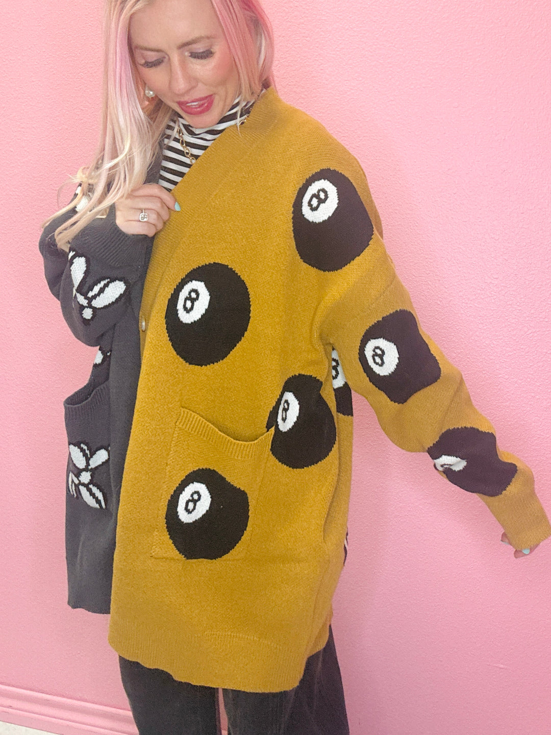 8 Ball & Balloon Dog Cardigan