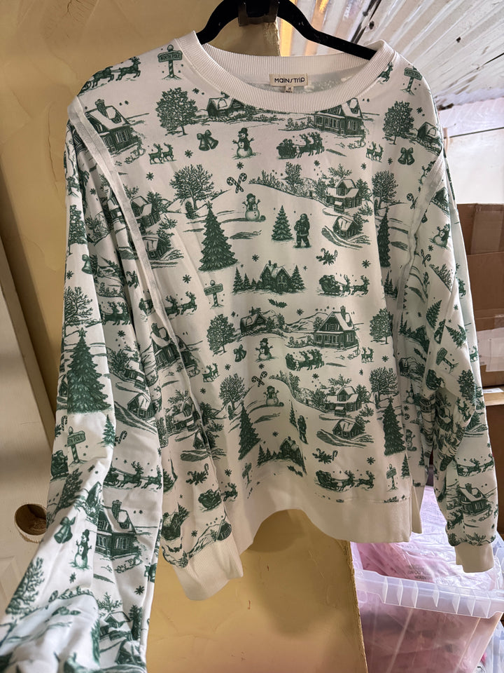 Cozy Christmas Cottage Sweater