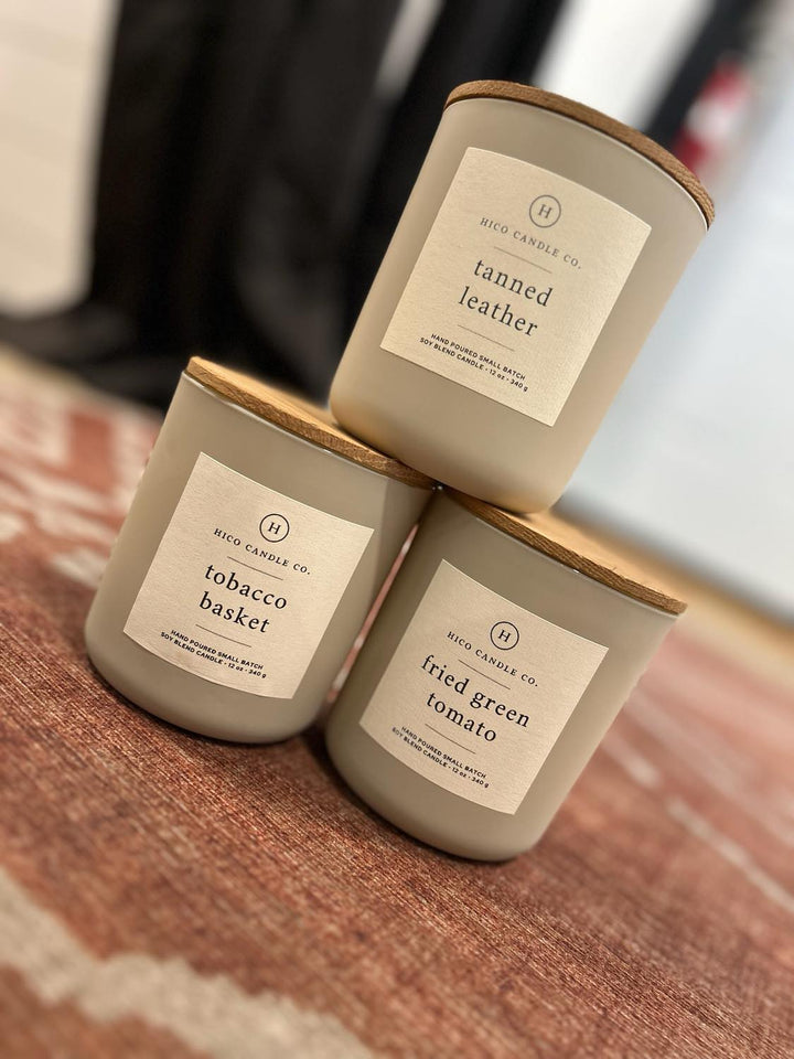 Tanned Leather Candle