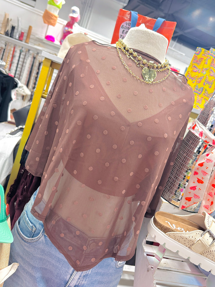 Mocha Midnight Mesh Poncho