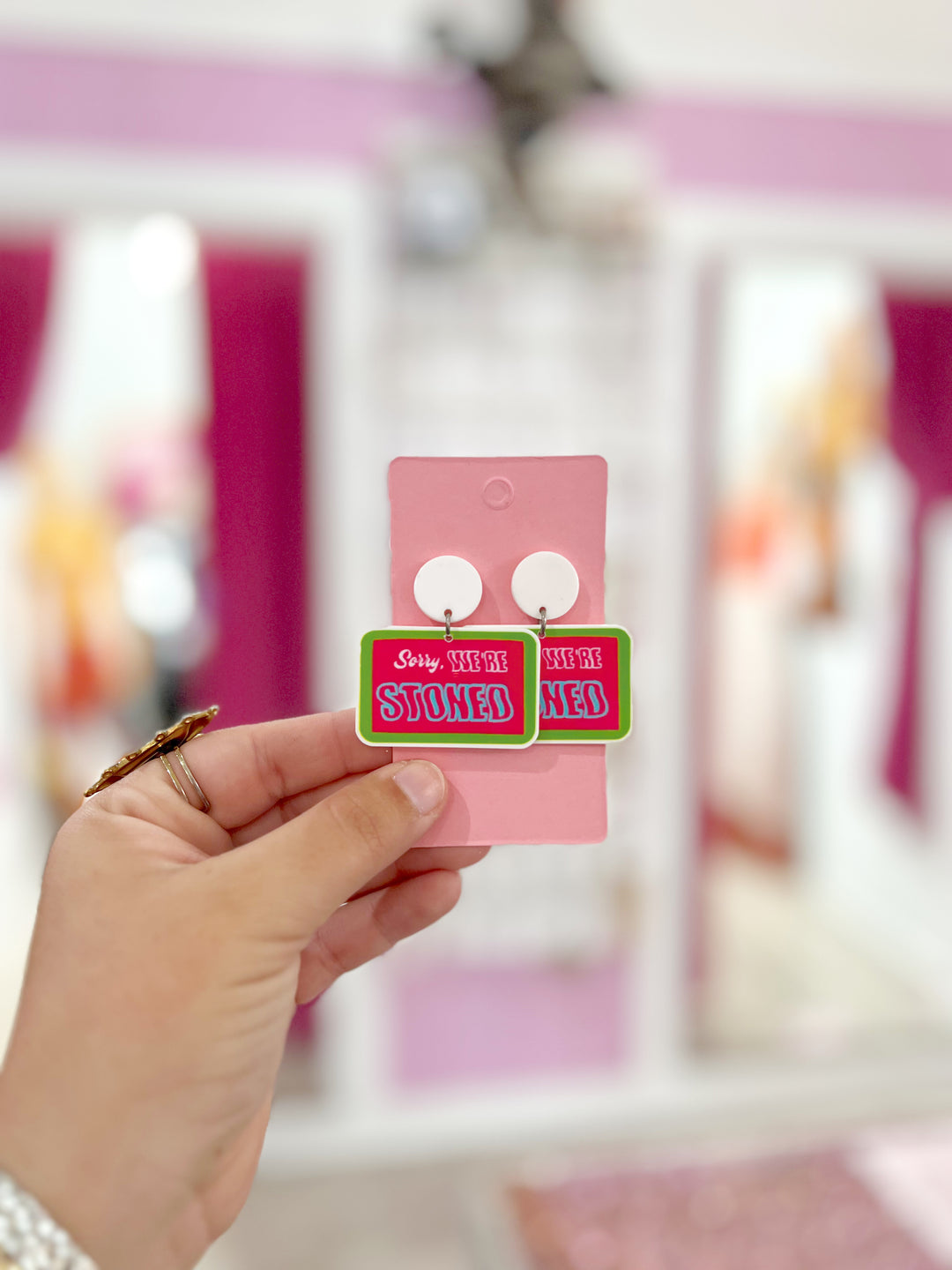 Sorry We're Stoned Earrings