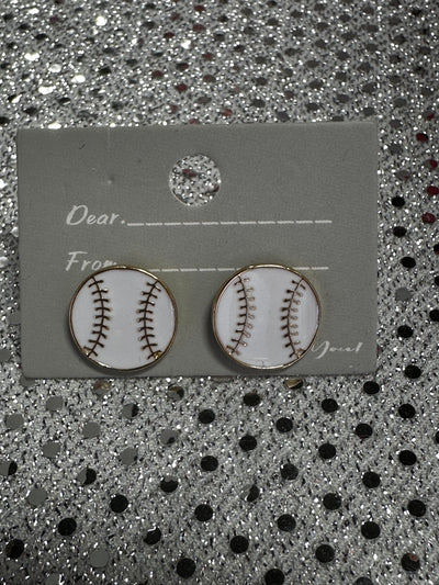 Hey Batter Baseball Earrings