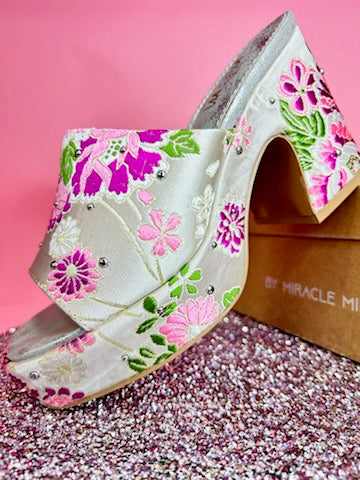 The Chic Brocade Slide Sandals
