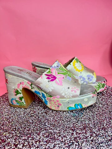 The Chic Brocade Slide Sandals