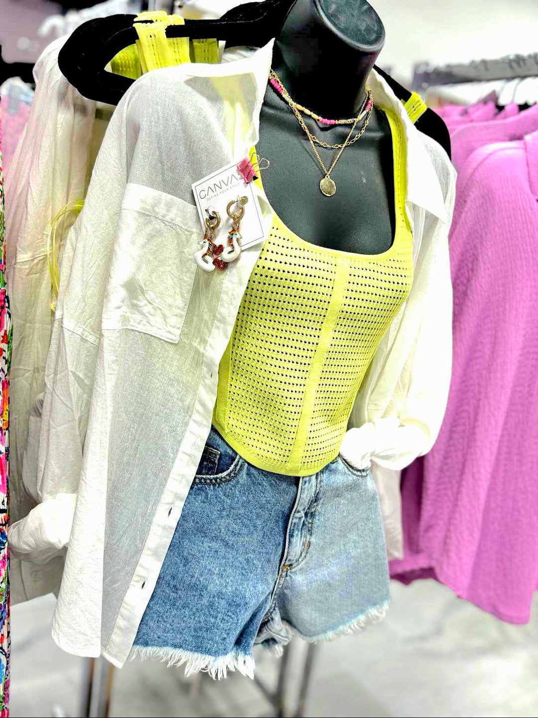 The Kelly Lime Textured Knit Tank Top