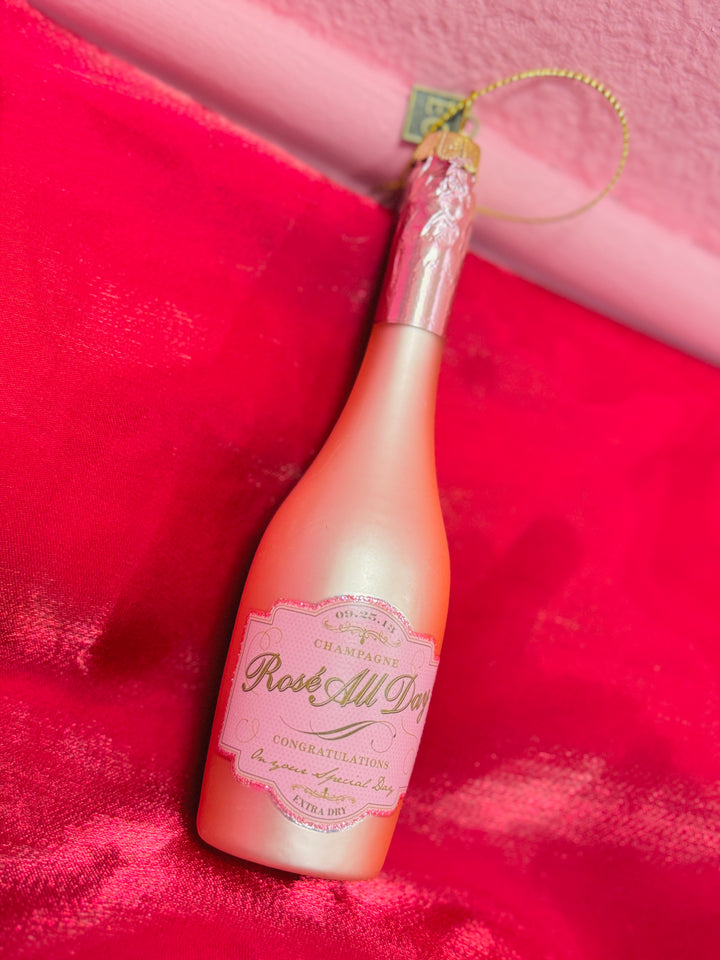Congratulations Pink Champagne Ornament