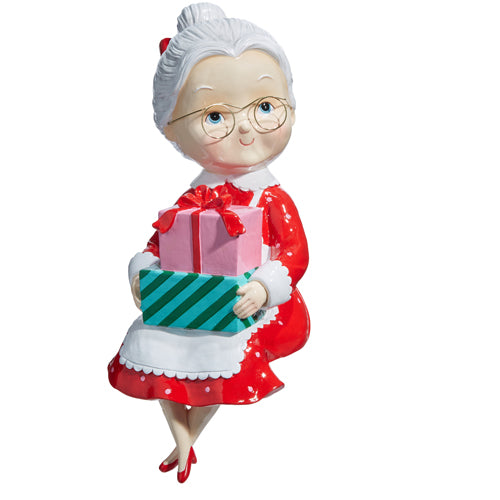 Sitting Retro Mrs. Claus