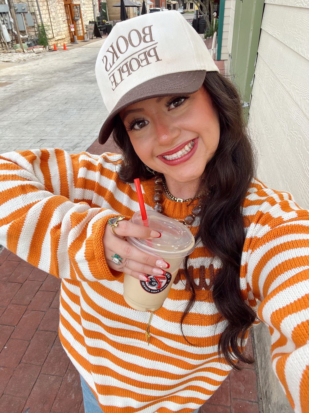 Pumpkin Striped Sweater