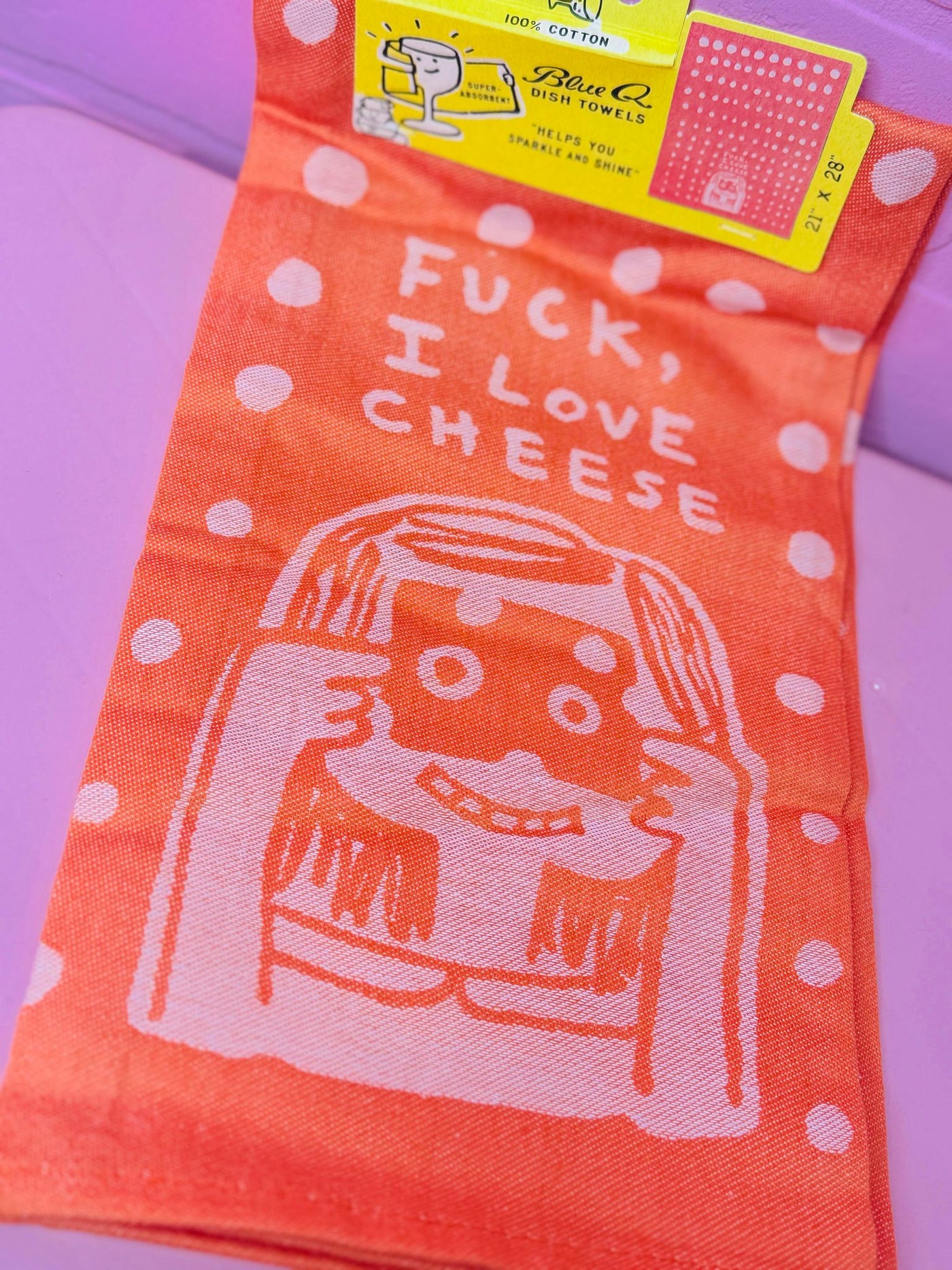 Fuck I Love Cheese Dish Towel
