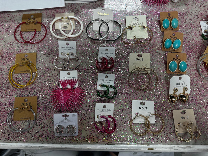 Seed Bead Hoop Earrings