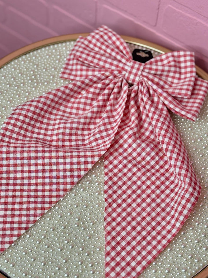 Plaid Coquette Girl Bow