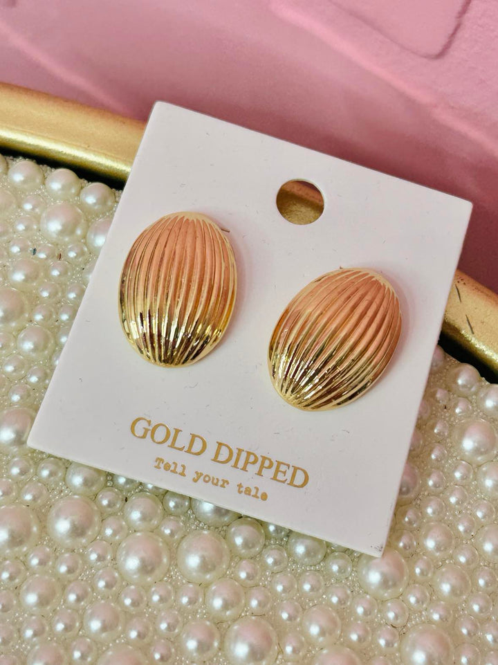Gold Dipped Stud Earrings