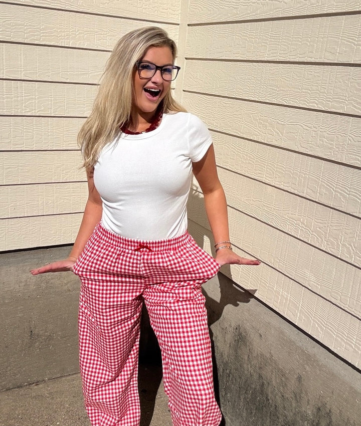 Gingham Girl Cotton Lounge Pants
