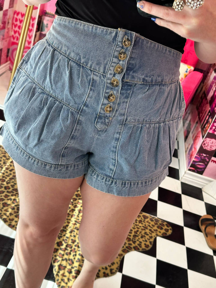 Powdered Tide Button Shorts