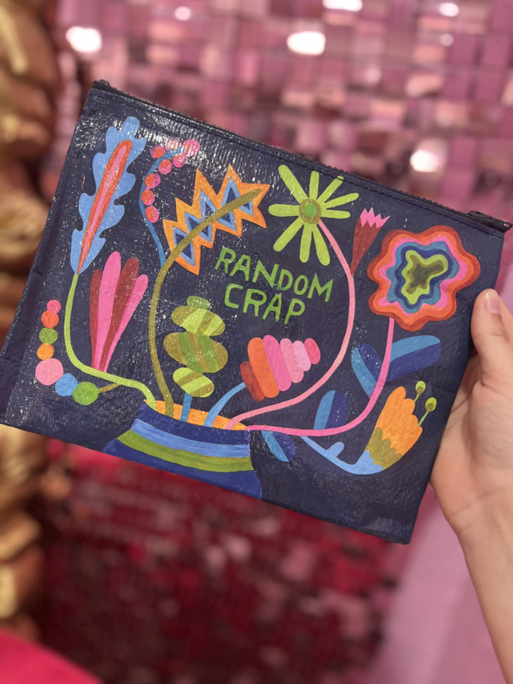 Random Crap Floral Zipper Pouch