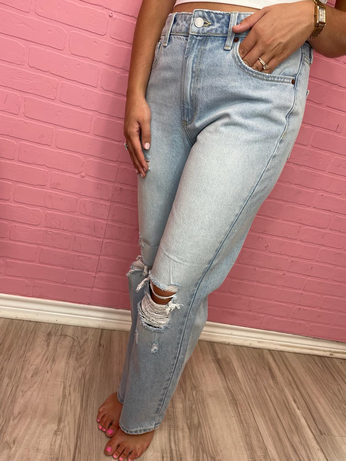 The Hailey Loose Distressed Jeans