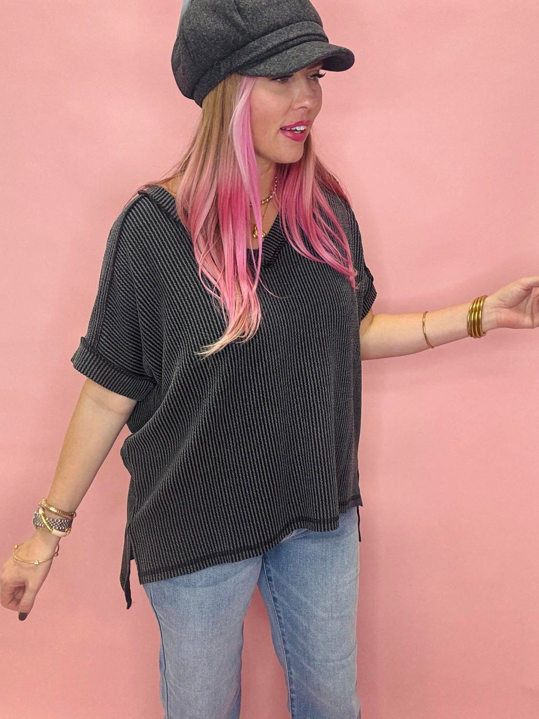 The Brittani Corded Hi-Low Top