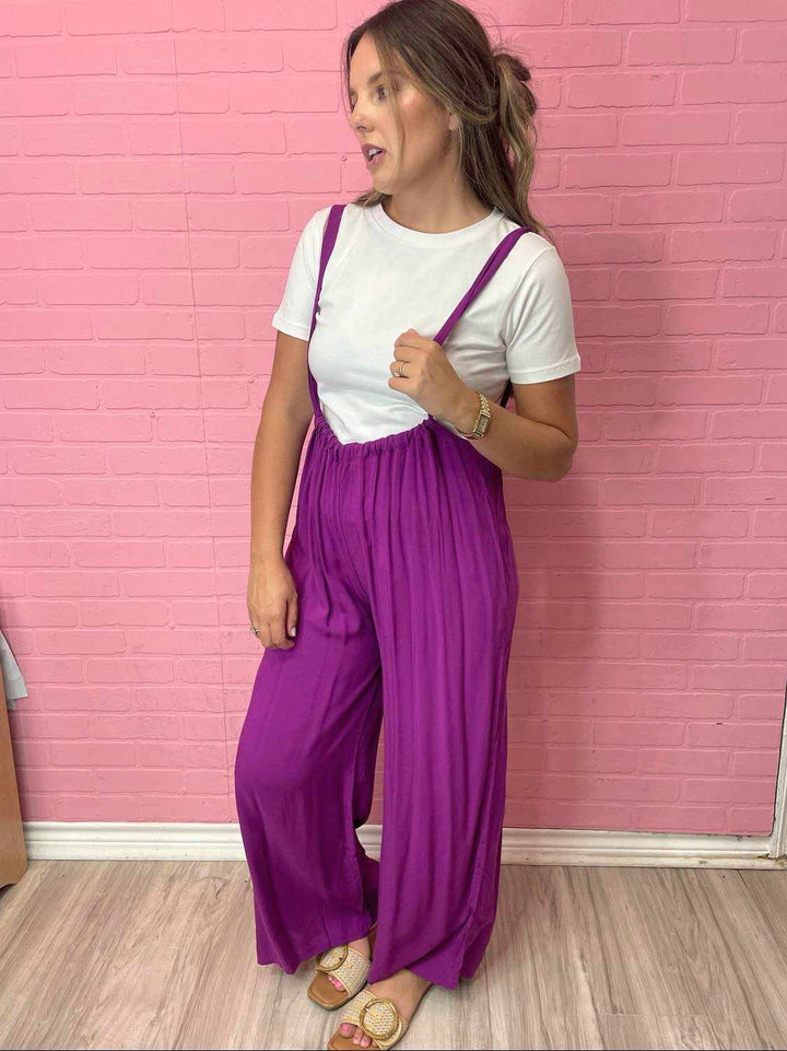 The Lydia Tie Back Suspender Jumpsuit