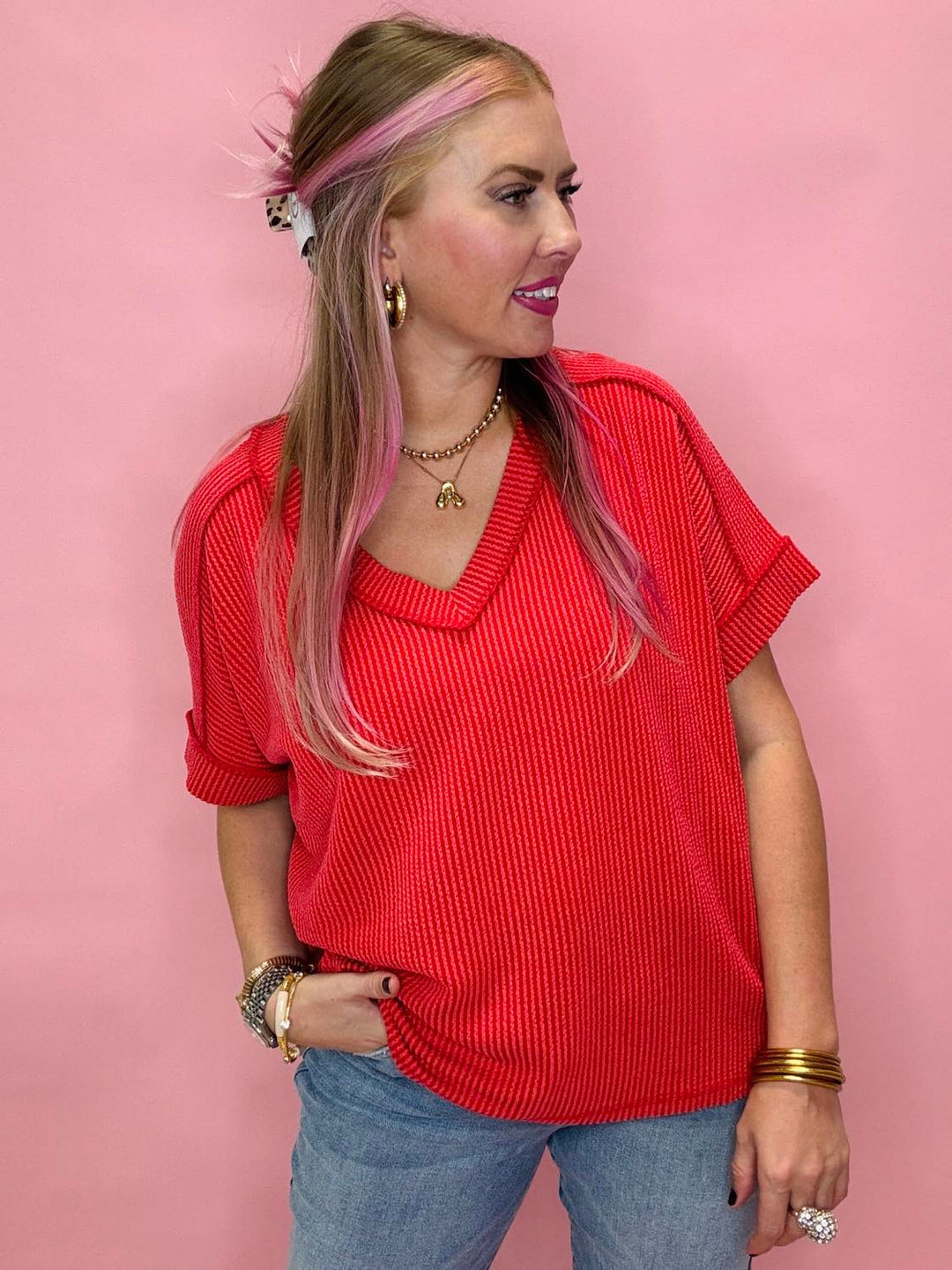 The Brittani Corded Hi-Low Top