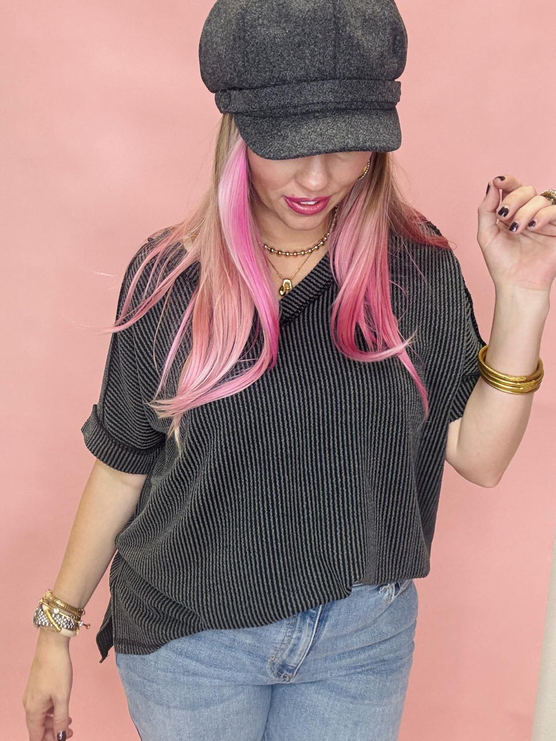 The Brittani Corded Hi-Low Top