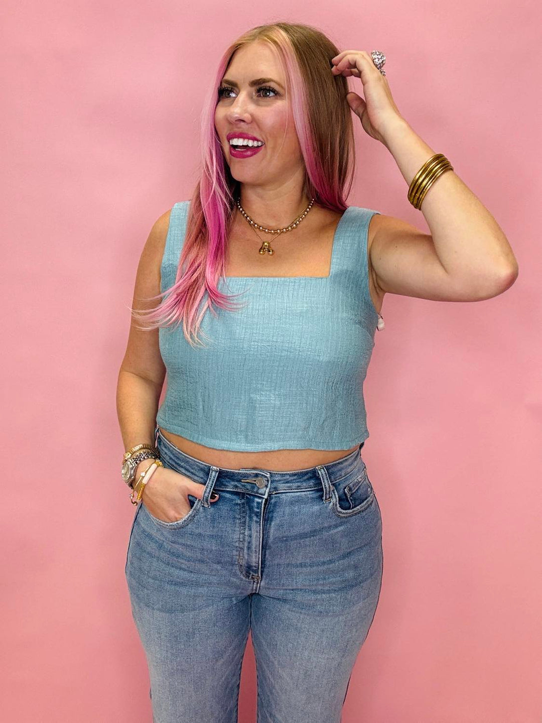 The Jodie Square Neck Crop Top