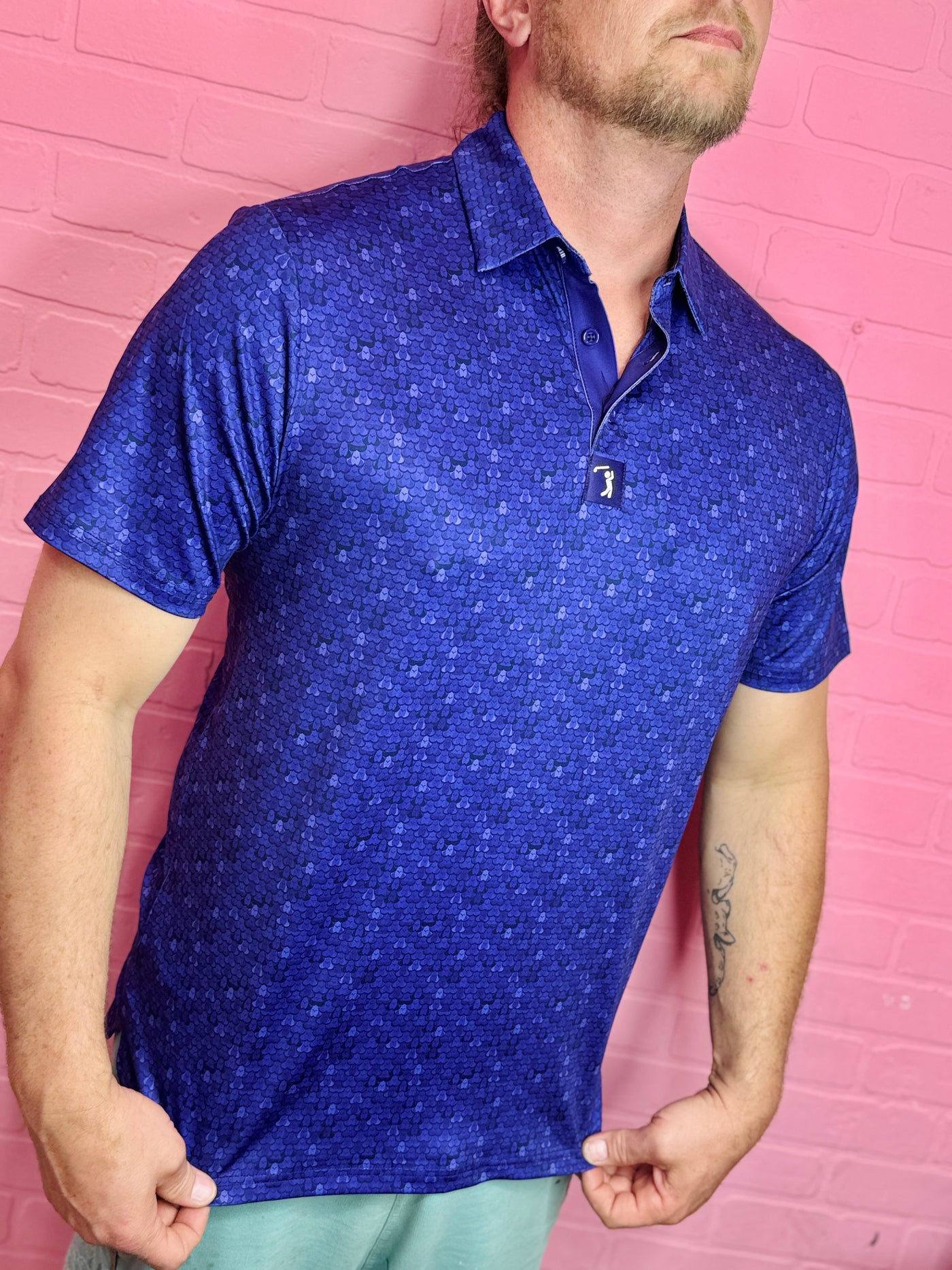 Eyes Up Here Men’s Polo Shirt
