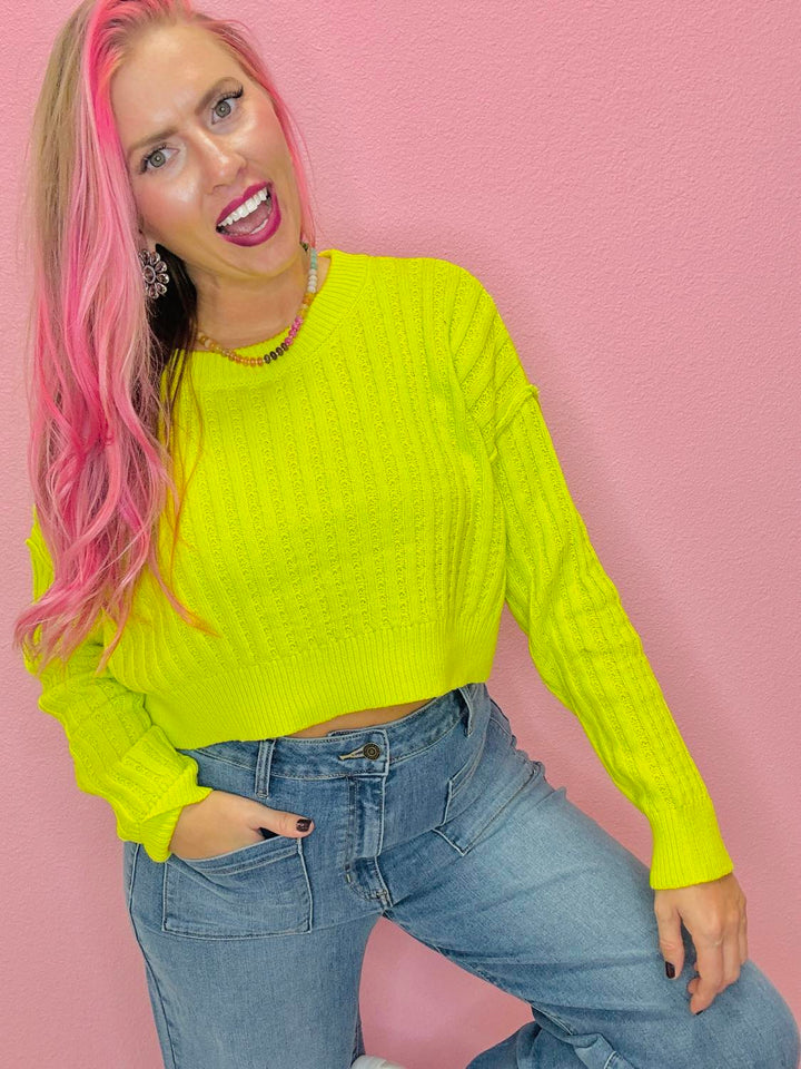 The Bethani Ribbed Crop Sweater