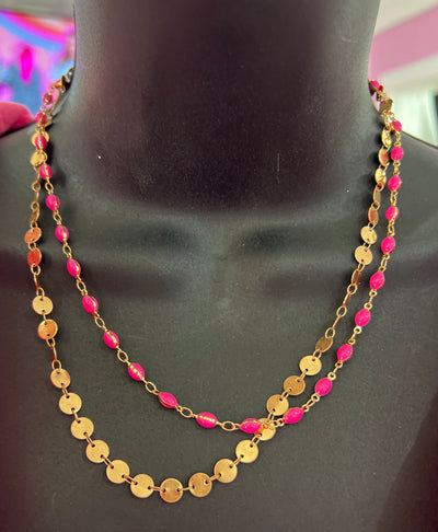 The Josie Pink Beaded Necklace