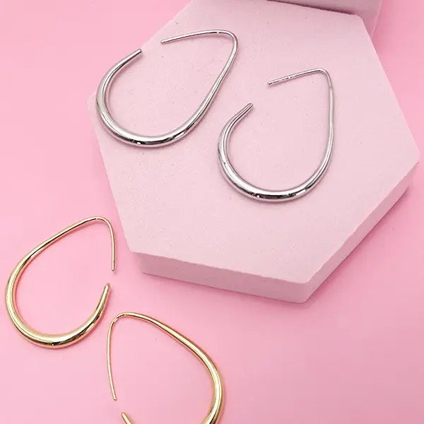The Tory 18K Stainless Steel Hoops
