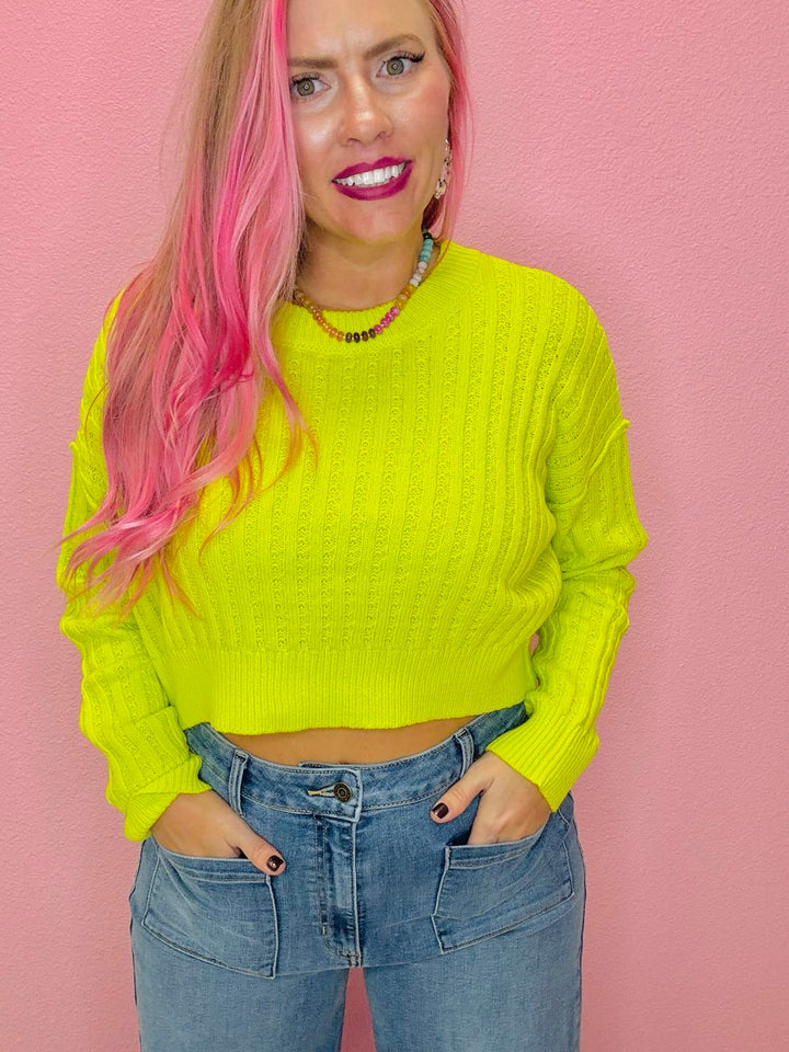 The Bethani Ribbed Crop Sweater